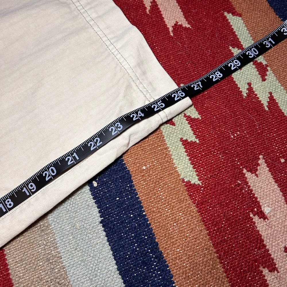 FREE PEOPLE Women's' Beige Sunday Skies Straight Wide Leg Cotton Boho Pants 12 - Picture 9 of 9